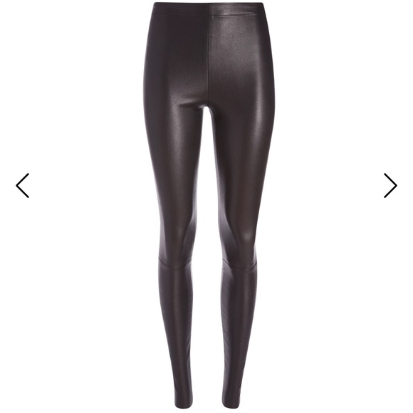 Alice + Olivia BLACK MADDOX SIDE ZIP LEATHER LEGGING NWT - Picture 2 of 7